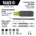 Klein 32500MAG Multi - Bit Screwdriver Phillips/Slotted/Square/Torx Tip, 8 Tips, 7 3/4 in Overall Lg - KVM Tools Inc.KV60KN83