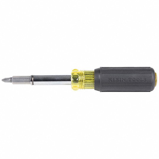 Klein 32500MAG Multi - Bit Screwdriver Phillips/Slotted/Square/Torx Tip, 8 Tips, 7 3/4 in Overall Lg - KVM Tools Inc.KV60KN83