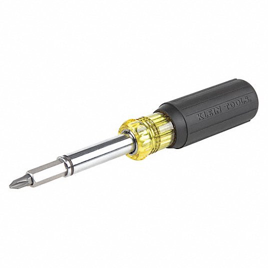 Klein 32500MAG Multi - Bit Screwdriver Phillips/Slotted/Square/Torx Tip, 8 Tips, 7 3/4 in Overall Lg - KVM Tools Inc.KV60KN83