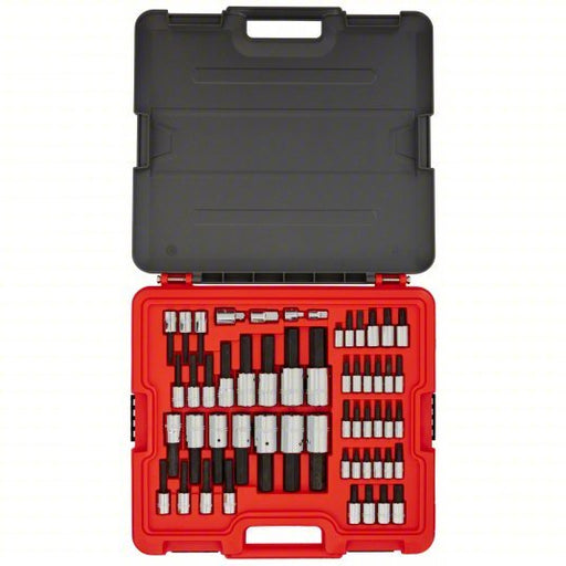 Proto J47354 Hex Bit Set 1/4 in_3/8 in_1/2 in Drive Size, 54 Pieces, 5/8 in to 2 in Range of Tip Sizes - KVM Tools Inc.KV60MK96