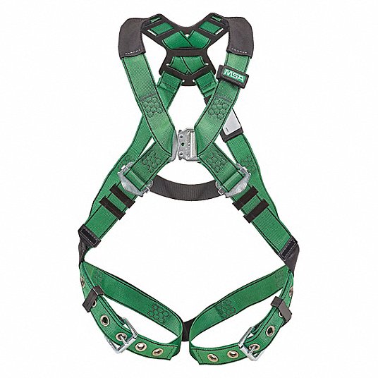 MSA 10206060 Fall Protection Harness Vest Harness, Quick-Connect / Tongue, Mating, 2XL, Padded