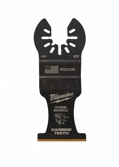 Milwaukee 49-25-1521 OPEN-LOK Oscillating Multi-Tool Blade, 1-3/8 in, Bi-Metal Carbide, Multi-Material
