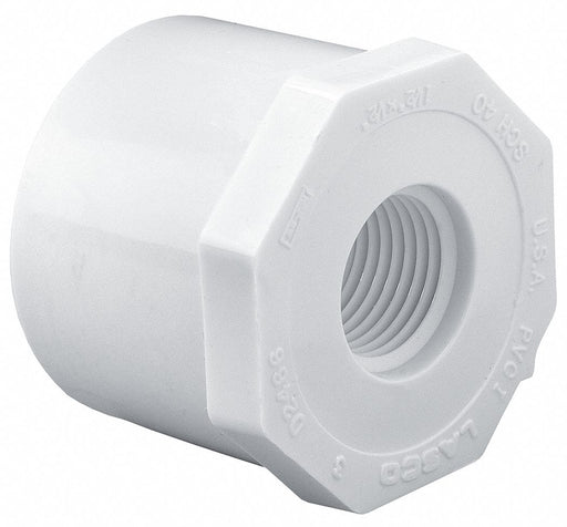 Lasco 438101BC PVC Schedule 40 Reducing Bushing 3/4 Spigot 1/2 FNPT