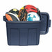 Rubbermaid RMRT180000 Storage Tote 18 gal, 23 7/8 in x 16 3/8 in x 17 1/2 in, Dark Blue/Metallic Body, Blue - KVM Tools Inc.KV60VZ20