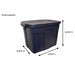 Rubbermaid RMRT180000 Storage Tote 18 gal, 23 7/8 in x 16 3/8 in x 17 1/2 in, Dark Blue/Metallic Body, Blue - KVM Tools Inc.KV60VZ20