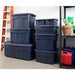 Rubbermaid RMRT180000 Storage Tote 18 gal, 23 7/8 in x 16 3/8 in x 17 1/2 in, Dark Blue/Metallic Body, Blue - KVM Tools Inc.KV60VZ20