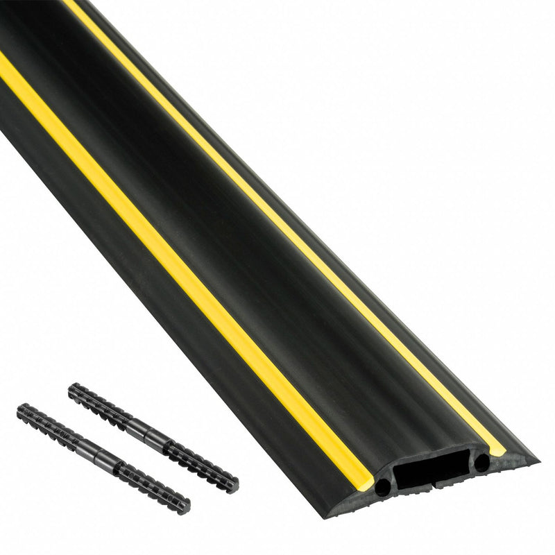D-Line US/FC83H Cable Protector, 1 Channels, 3/8 in Max Cable Dia, 3 1/4 in Overall Wd, 9/16 in Overall Ht, 72 in Lg