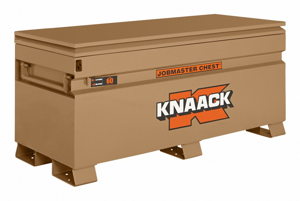 Knaack 60-KL Chest-Style Jobsite Box, 60 in W x 24 in D x 28 1/2 in H, 20.25 cu ft, Tan