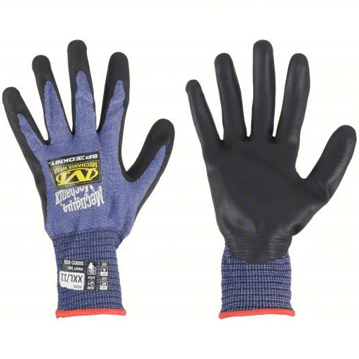 Mechanix S2EC - 03 - 011 Knit Gloves: 2XL (11), ANSI Cut Level A7, Palm, Dipped, HPPE (18 ga), Smooth, 1 PR - KVM Tools Inc.KV61DF02