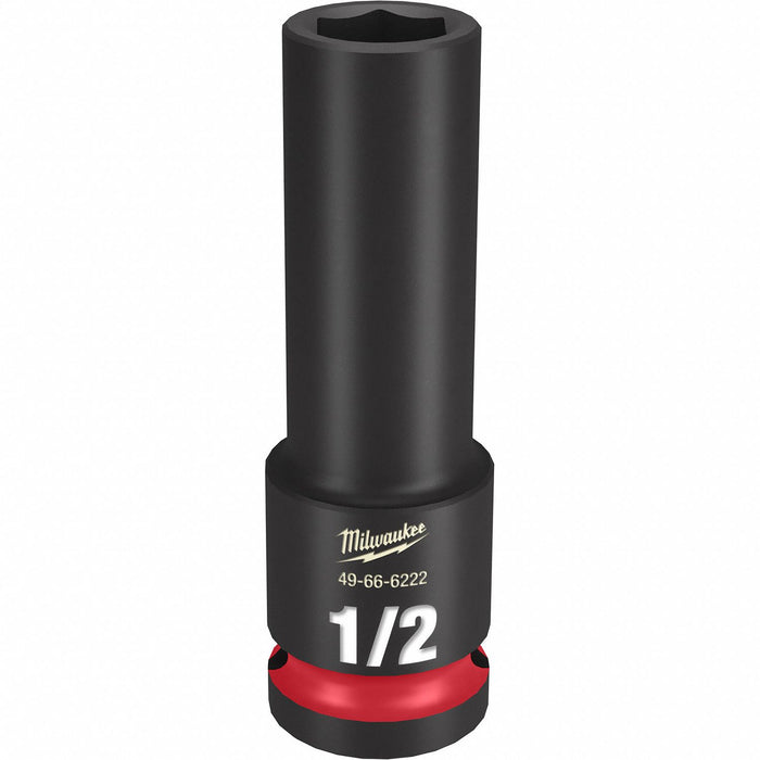 Milwaukee 49-66-6222 Deep Impact Socket, 1/2 in Drive Size, SAE