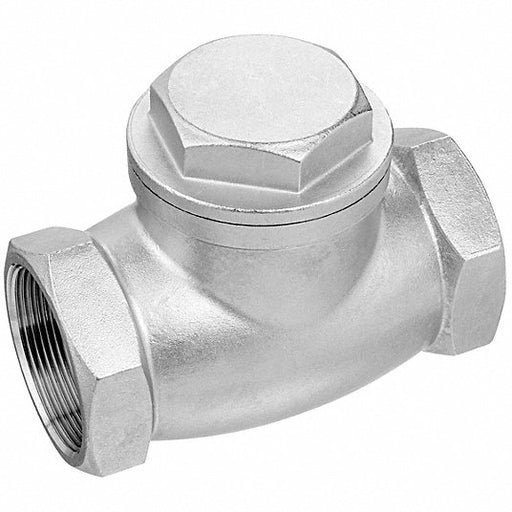 USA Industrials ZUSA - VLV - 130 Check Valves Swing, 2 - Way, Inline Valve Body, 1 in Pipe Size, FNPT x FNPT, Std - KVM Tools Inc.KV61DU92