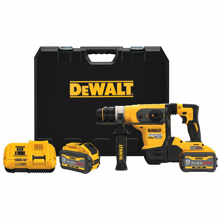 DeWalt DCH416X2 60V MAX Cordless Rotary Hammer Kit, 1-1/4 in SDS-Plus, Brushless, 2x 9.0Ah, 4,200 BPM