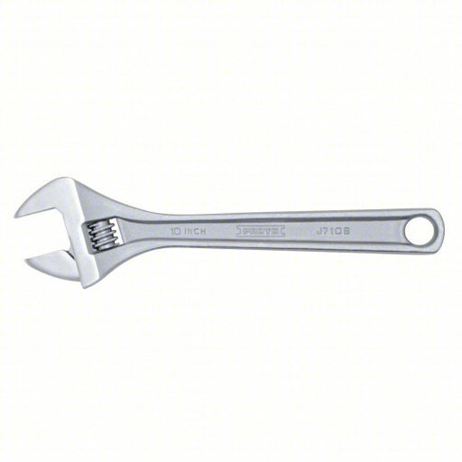 Proto J710B Adjustable Wrench Alloy Steel, Chrome, 10 1/8 in Overall Lg, 1 3/8 in Jaw Capacity, Ergonomic - KVM Tools Inc.KV61TH67