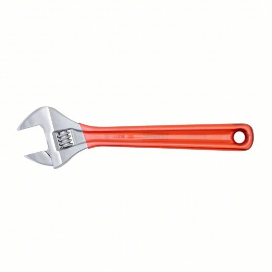 Proto J712GB Adjustable Wrench Alloy Steel, Chrome, 12 1/8 in Overall Lg, 1 19/32 in Jaw Capacity - KVM Tools Inc.KV61TH88