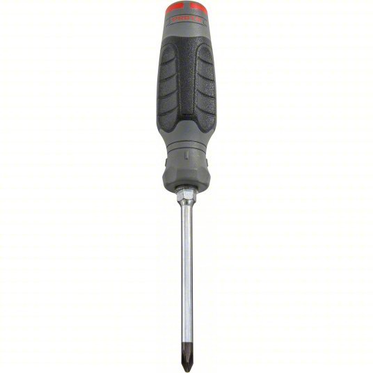 Proto JPB0204RPF Screwdriver #2 Tip Size, 8 1/2 in Overall Lg, 4 in Shank Lg, Cushion Grip - KVM Tools Inc.KV61XL07