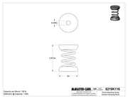 McMaster 6219K116 Shock-Absorbing Spring Vibration-Damping Mount, 1" Deflection @ 130 lbs. Capacity