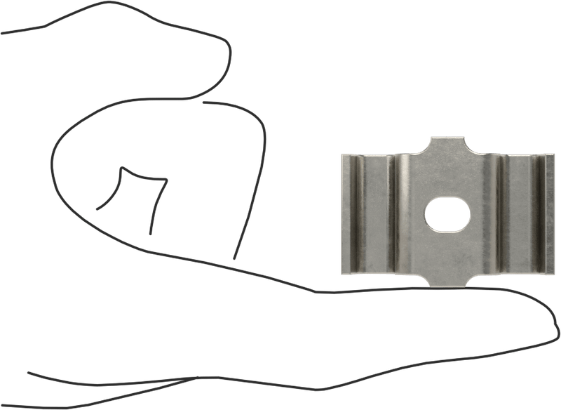 McMaster 6268T41 Metal Bar Grating Clip, Saddle Clip, 304 Stainless Steel