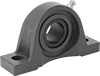 McMaster 6361K42 Eccentric-Lock Shaft Mount Ball Bearing, with Cast Iron Housing, for 1-3/8" Shaft Diameter