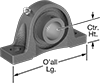 McMaster 6361K42 Eccentric-Lock Shaft Mount Ball Bearing, with Cast Iron Housing, for 1-3/8" Shaft Diameter