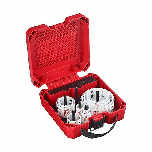 Milwaukee 49 - 22 - 4037 Hole Saw Kit 13 Pieces, 1 11/16 in Max. Cutting Dp, Bi - Metal, 6 Teeth per Inch - KVM Tools Inc.KV856EV0