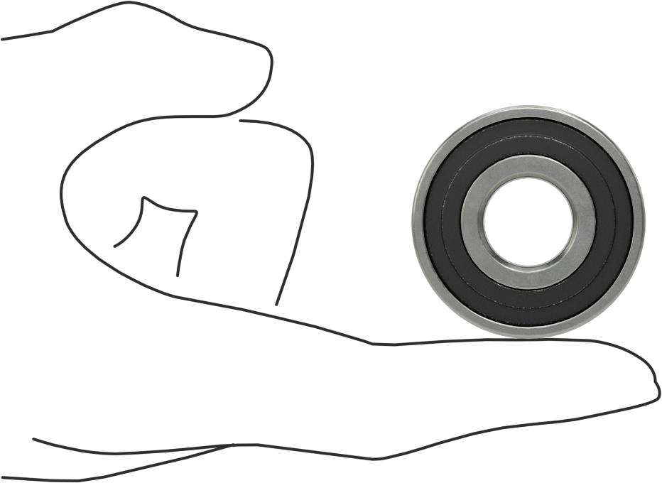 McMaster 6384K77 Steel Ball Bearing, Sealed, Trade No. 3028-2RS, for 5/8" Shaft Diameter, 1300 lb