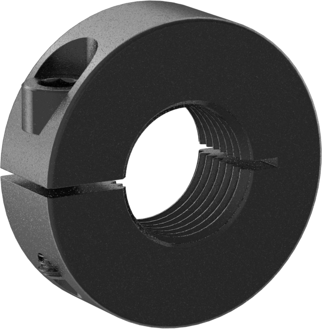 McMaster 6438K24 Threaded Shaft Collar, for 5/8"-18 Thread, One-Piece, Black-Oxide 1215 Carbon Steel