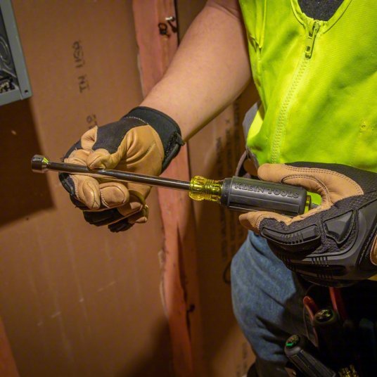 Klein 647M Fastener - Holding Nut Driver Set SAE, 15 3/4 in, 6 in Shank Lg, Ergonomic Grip - KVM Tools Inc.KV2DGW9