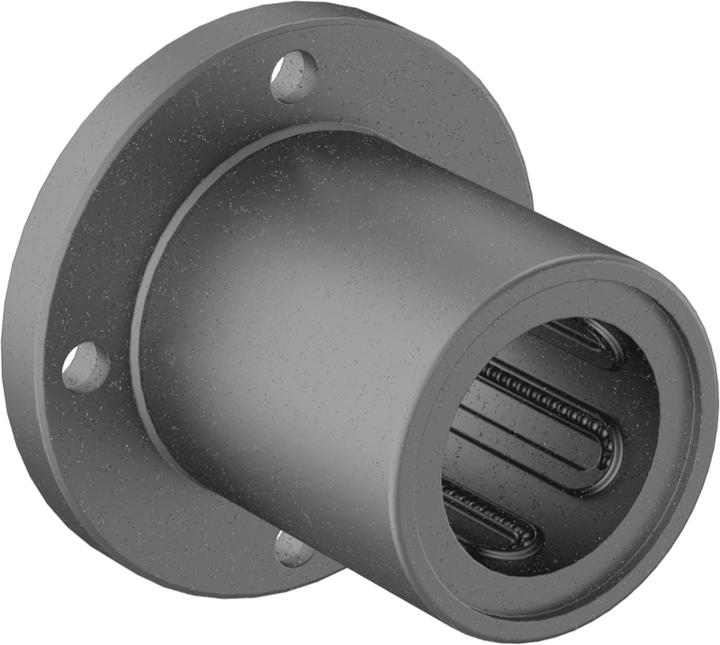 McMaster 6483K57 Flange-Mounted Ball Linear Bearing, Round Housing, for 1-1/4" Shaft, Fixed Alignment, COO Japan