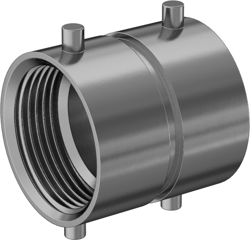 McMaster 6494T34 Pin-Lug Fire-Fighting Hose Fitting, Brass Straight Connector, 2-1/2 NH/NST Female