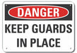 Lyle LCU4-0434-NA_14X10 Aluminum Machine Guards Danger Sign, Aluminum, Mounting Holes Sign Mounting, Not Retroreflective
