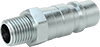 McMaster 6534K111 Industrial Quick-Disconnect Hose Coupling for Air, Steel, Plug, 1/2 Coupling Size, 1/4 NPTF Male