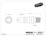 McMaster 6534K111 Industrial Quick-Disconnect Hose Coupling for Air, Steel, Plug, 1/2 Coupling Size, 1/4 NPTF Male