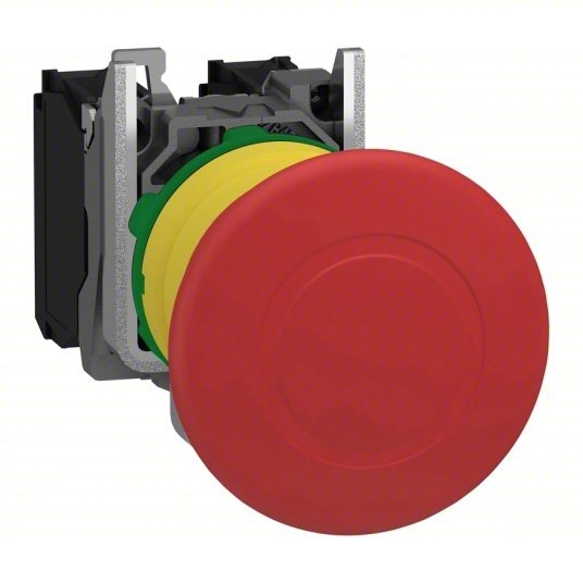 Schneider XB5AT845 Emergency Stop Push Button 22 mm Size, Maintained Push / Maintained Pull, Red - KVM Tools Inc.KV2UZD4