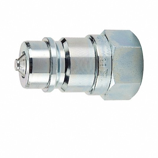 Parker 6602-6-6 Nipple 3/8 in Coupling Size, Steel, 6 g/min Max. Flow Rate, 3/8-18 Thread Size, Female NPTF