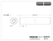 McMaster 6649K529 Tapped Linear Motion Shaft, Tapped x Straight End, 1050 Carbon Steel, 1/2" Diameter, 6" Long