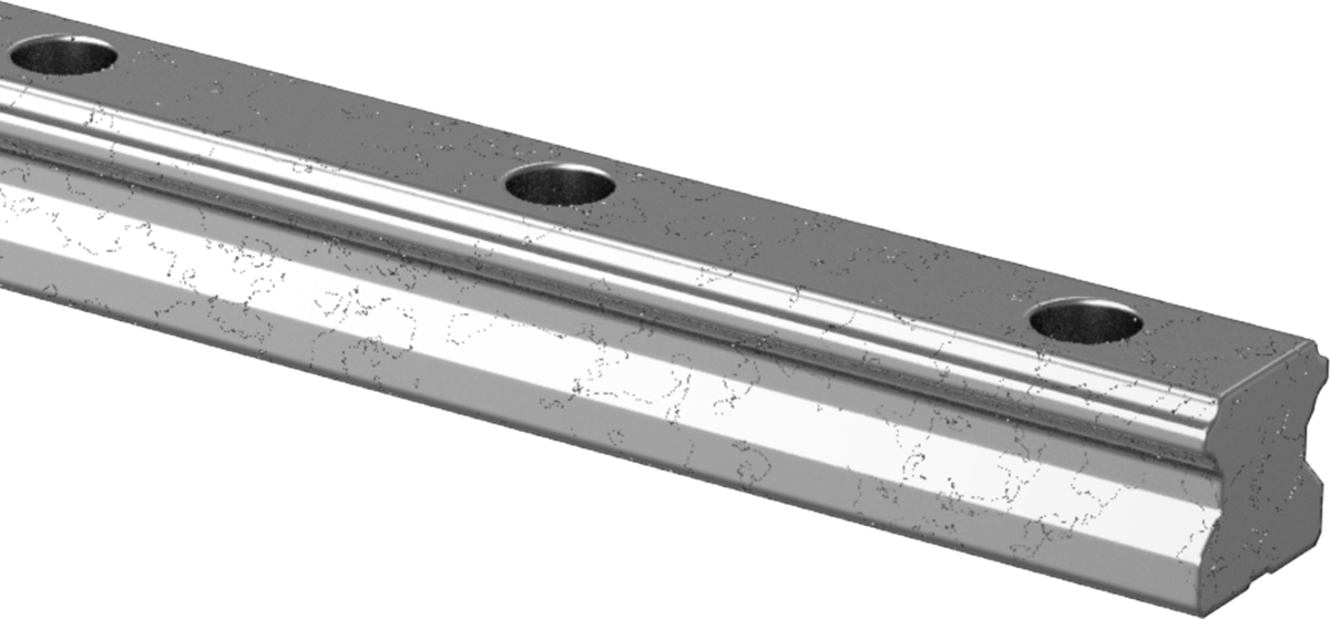 McMaster 6709K83 45 mm Wide Guide Rail for Ball Bearing Carriage, 1,200 mm Long