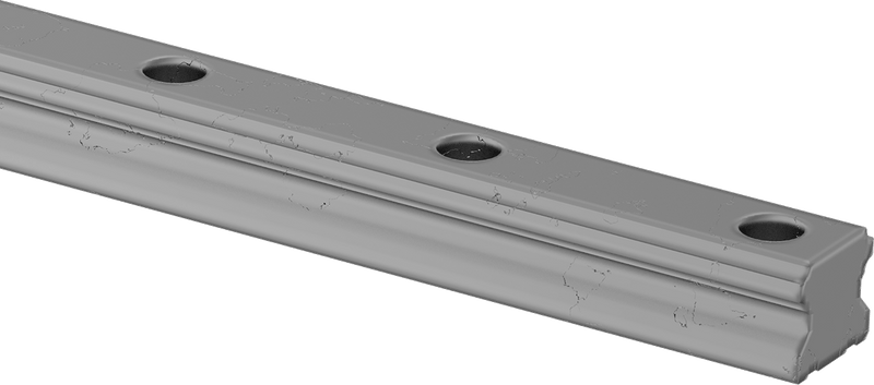 McMaster 6709K83 45 mm Wide Guide Rail for Ball Bearing Carriage, 1,200 mm Long
