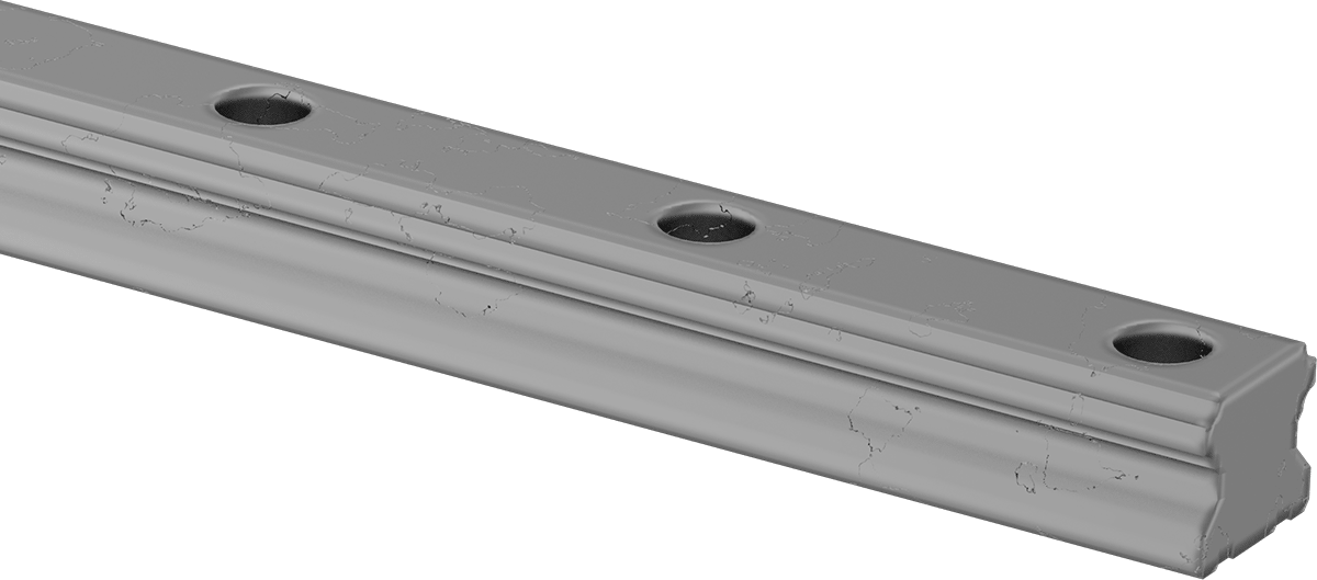 McMaster 6709K83 45 mm Wide Guide Rail for Ball Bearing Carriage, 1,200 mm Long