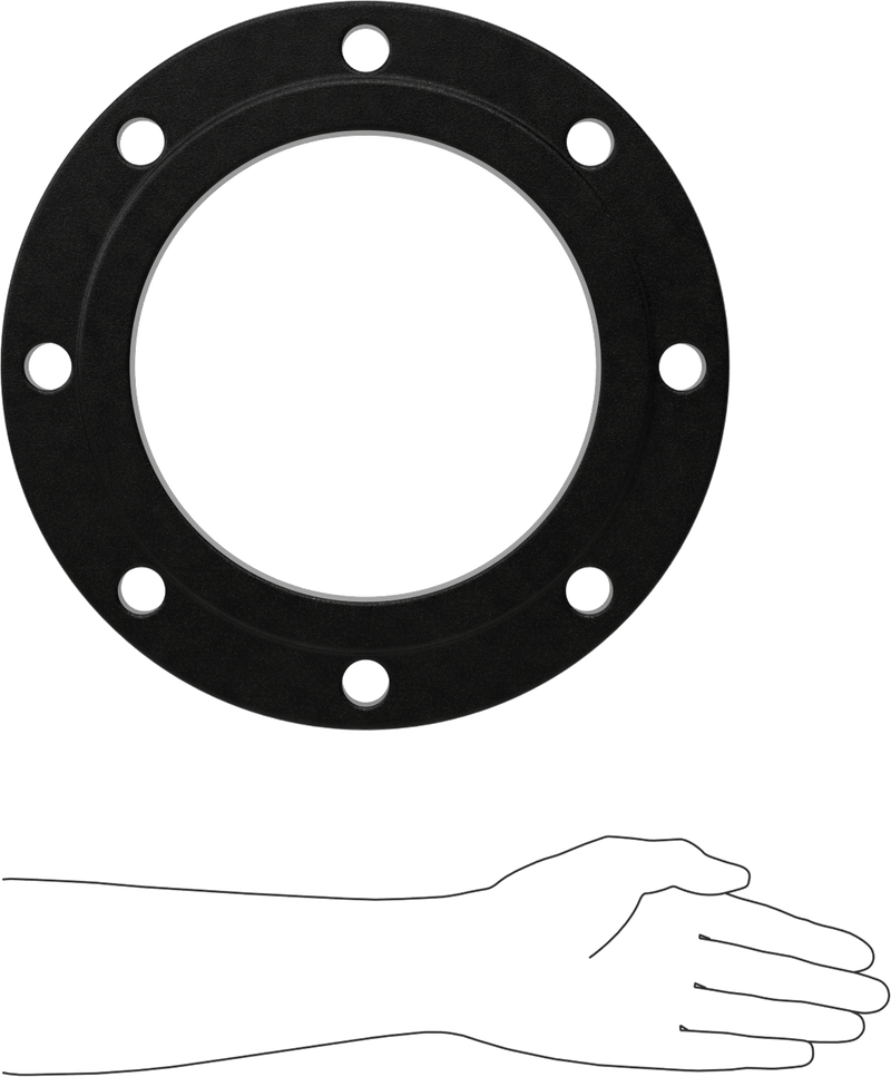 McMaster 68095K397 Low-Pressure Steel Unthreaded Pipe Flange, Slip-on Weld Adapter, 8 Pipe Size
