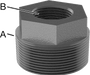 McMaster6850K14 Low - Pressure Fitting for Flat Tanks Iron, Bushing Reducing Adapter, 2 Male x 1 Female NPT - KVM Tools Inc.KV6850K14