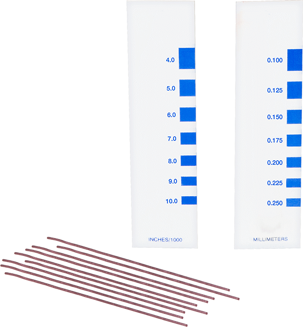 McMaster 6851N23 Blue Plastic Clearance Gauge, Pack of 10