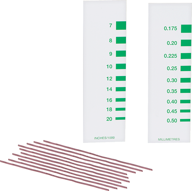 McMaster 6851N24 Green Plastic Clearance Gauge, Pack of 10