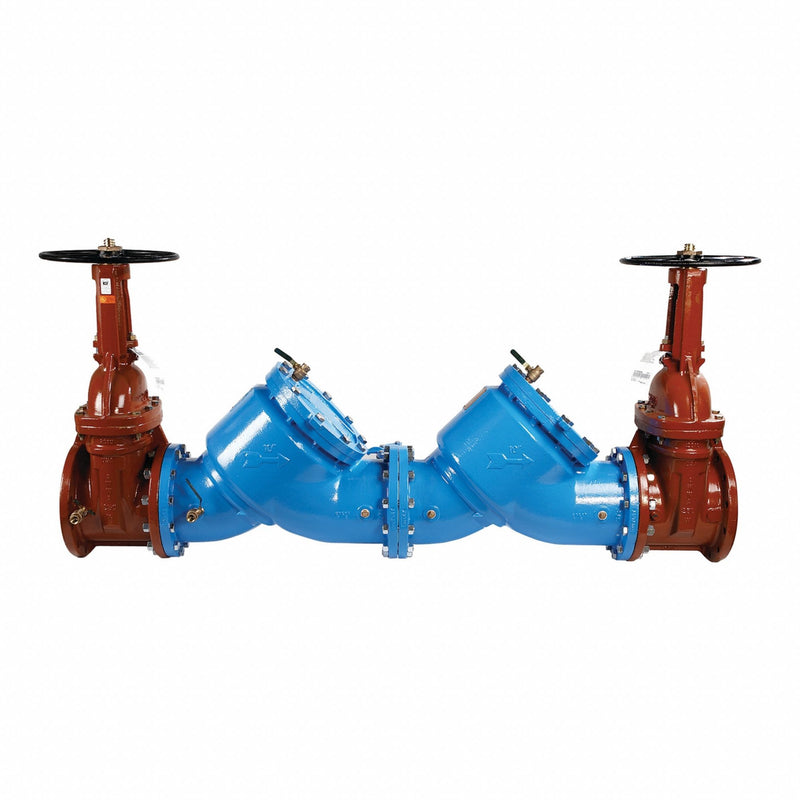 Watts LF709-OSY Double Check Valve Assembly, 10 in Pipe, Flange x Flange, 175 psi, Cast Iron, OSY Gate Shutoff