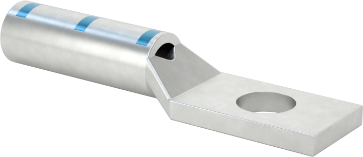McMaster 6926K75 Tin-Plated Copper Compression Lug, 1 Hole, Single Crimp, for 6 AWG and 1/4" Screw