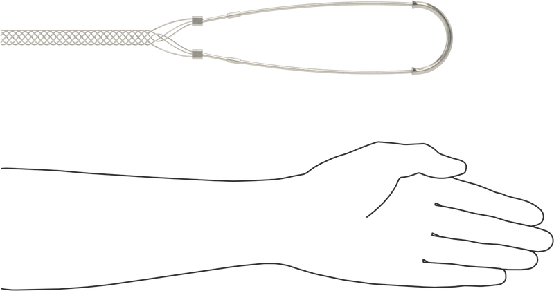 McMaster 69675K62 Cable Support Grip, One Loop, for 0.30"-0.43" Cable OD, SS