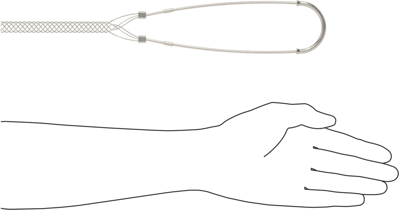 McMaster 69675K62 Cable Support Grip, One Loop, for 0.30"-0.43" Cable OD, SS