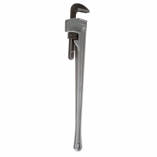 Ridgid 31110 Pipe Wrench, Straight, Aluminum, 36 in L, 5 in Jaw Capacity