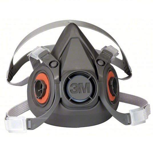 3M 6300 Half Mask Respirator, 0 Cartridges Included, Thermoplastic Elastomer, L Mask Size - KVM Tools Inc.KV6AP71