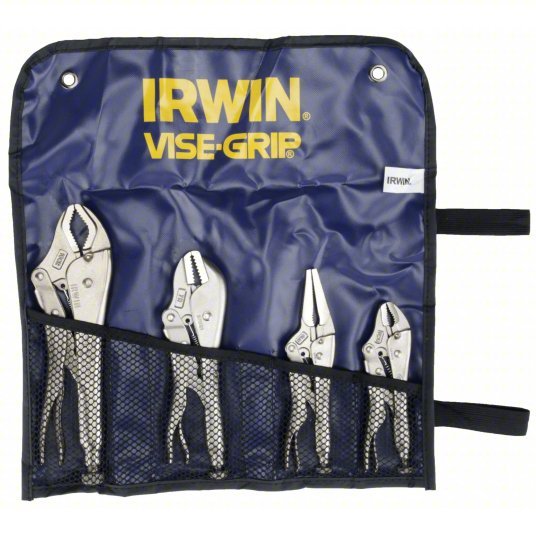 Irwin 428GS Pliers Set Curved, 1 1/8 in_1 1/2 in_1 7/8 in_2 in Max Jaw Opening, Plain Grip, Bolts/Nuts - KVM Tools Inc.KV6C667