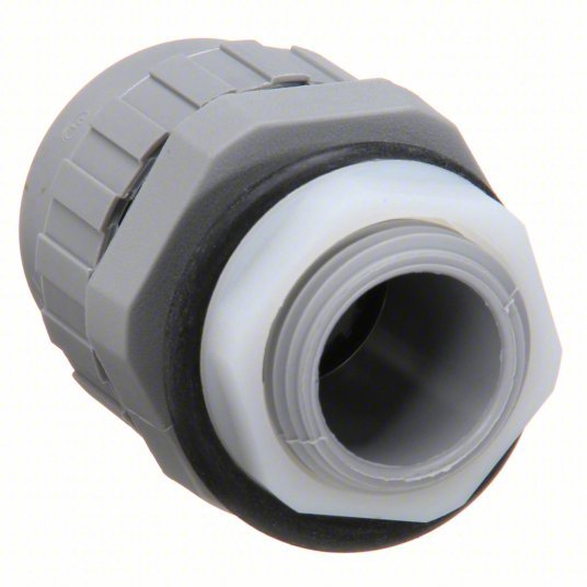 Hubbell P100NGYA Liquid-Tight Conduit Fitting 1 in Trade Size, Straight, Insulated, Gray - KVM Tools Inc.KV6D092